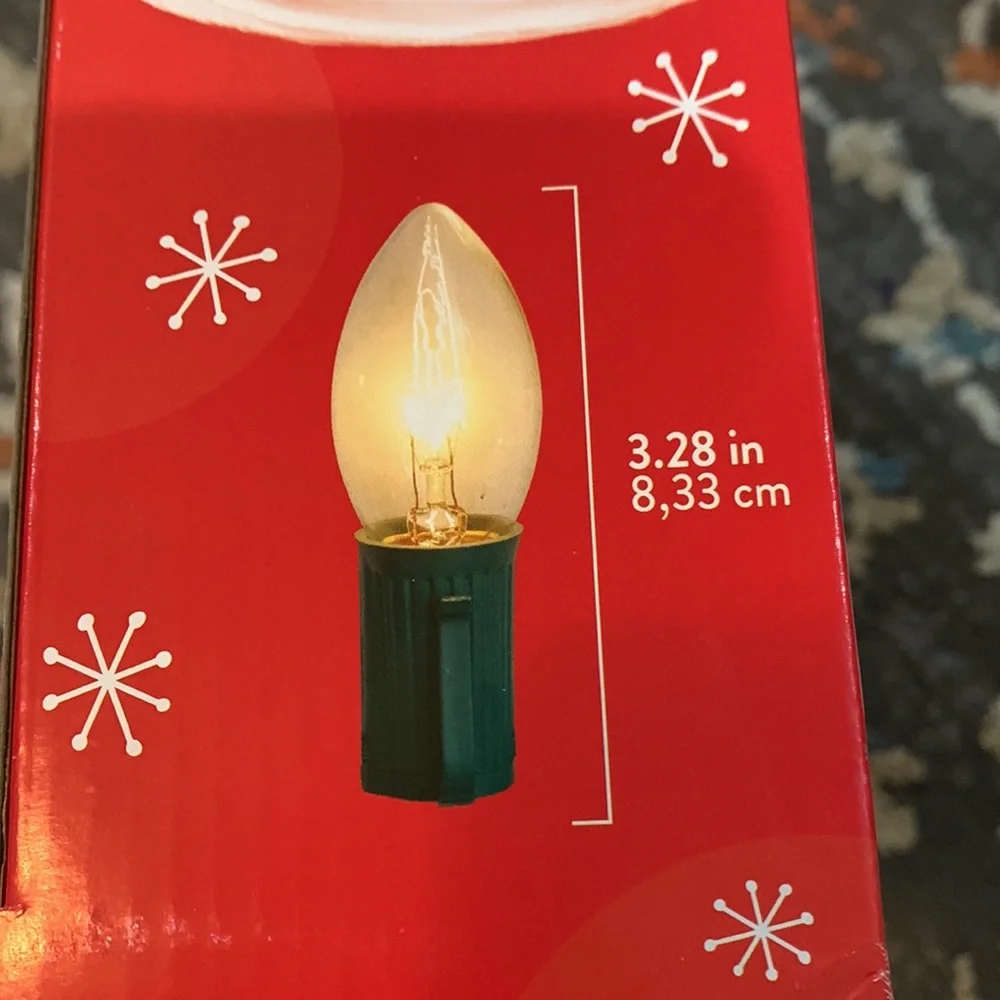 NEW Holiday Living 25Ct C9 Clear‎ Christmas Holiday Incandescent 25Ft